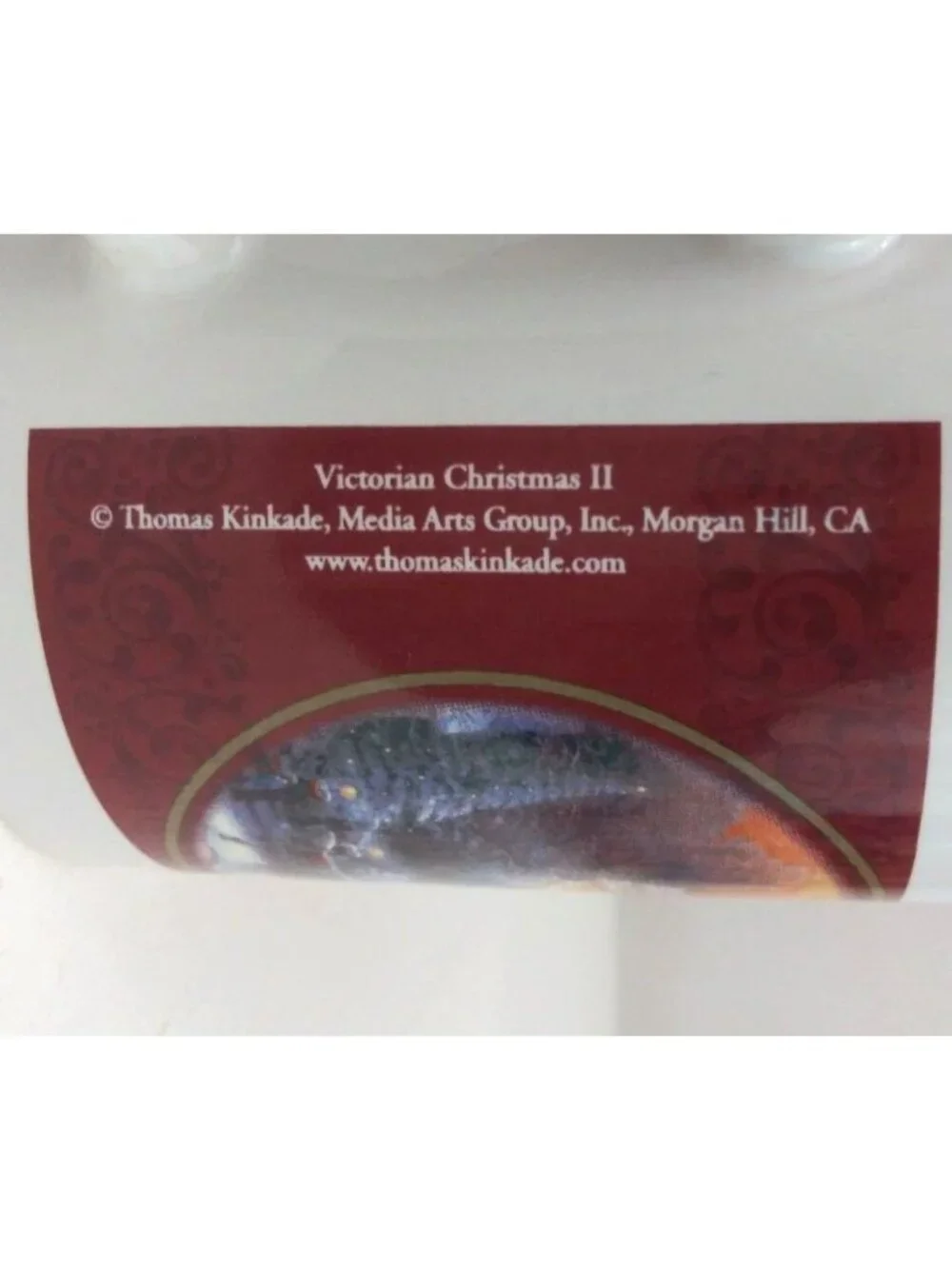 Vintage Thomas Kinkade Victorian Christmas II Coffee Mug Cup 3.75